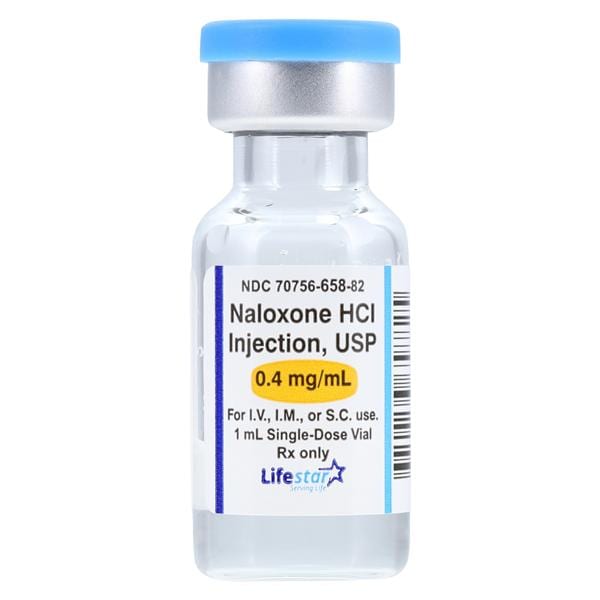 Naloxone HCl Injection 0.4mg/mL SDV 1mL Each