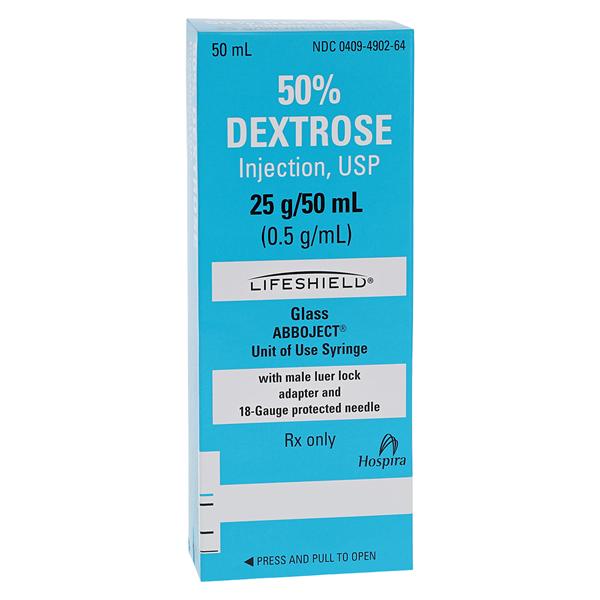 Dextrose 50% Injection PF Prefilled Syringe 50mL 10/Package, 5 PK...