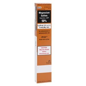 Magnesium Sulfate Injection 50% 5gm Ansyr Syringe 10mL 10/Package