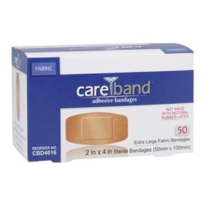 Careband Strip Bandage Elastic/Fabric 2x4" Tan Sterile 50/Box, 12...