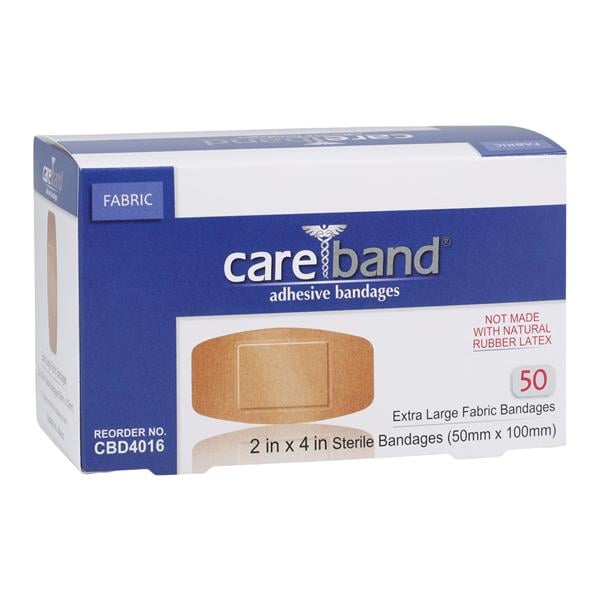 Careband Strip Bandage Elastic/Fabric 2x4" Tan Sterile 50/Box, 12...