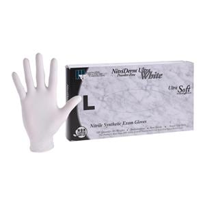NitriDerm Ultra White Nitrile Exam Gloves Large White Non-Sterile...