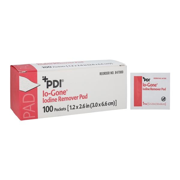 IO-Gone Iodine Remover Pad Alcohol/Sodium Thiosulfate Sterile, 10...