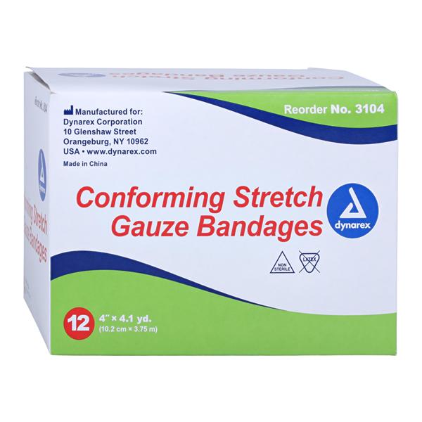 Conforming Bandage Polyester 4"x4.1yd 1 Ply Non-Sterile 12/Box, 8...