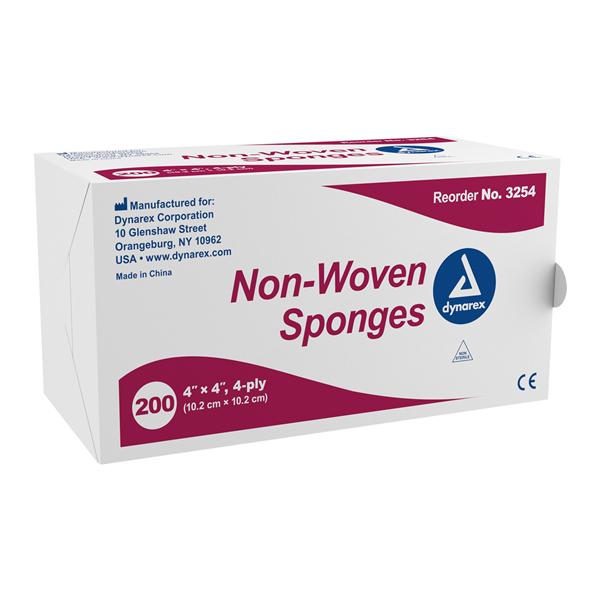 Rayon/Poly Blend Gauze Sponge 4x4" 4 Ply Non-Sterile Non-Woven No...