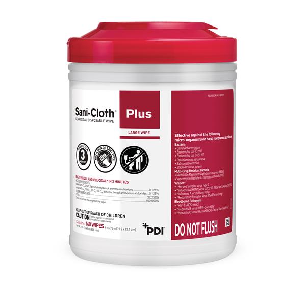 Cloth Germicidal Sani-Cloth Plus Large 6 in x 6.75 in Canister 16...