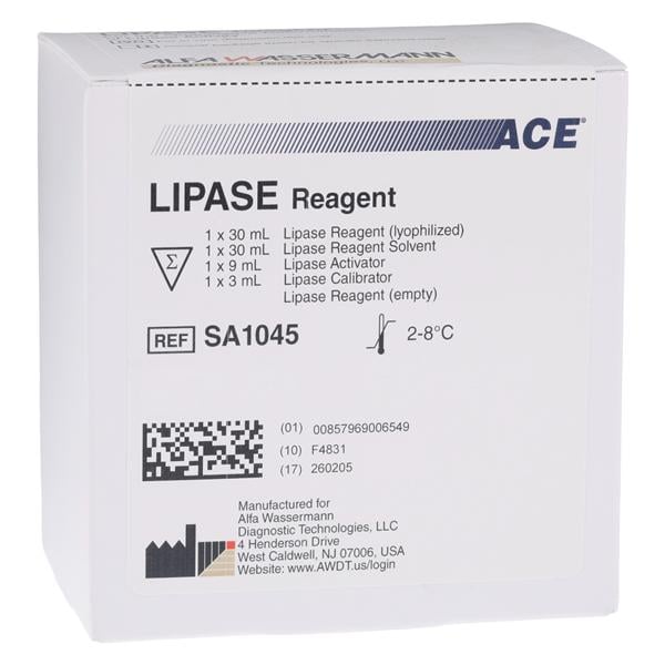 Lipase Reagent Multi 150 Count R: 1x30mL/ Sol: 1x30mL/ Act: 1x9mL...