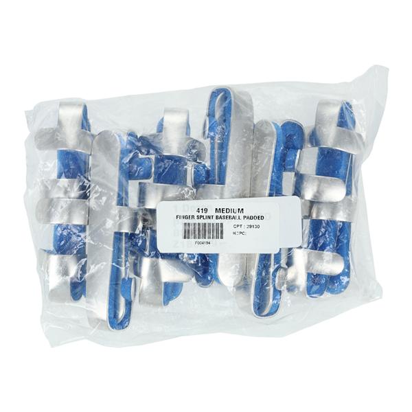 Immobilization Splint Finger Adult Aluminum 4" Size Medium