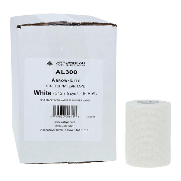 Arrow-Lite Athletic Tape Poly Blend Fabric/Elastic 3"x7.5yd White...