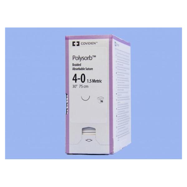 Polysorb Suture 4-0 30" Polyester Braid CV-25 Violet 36/Ca