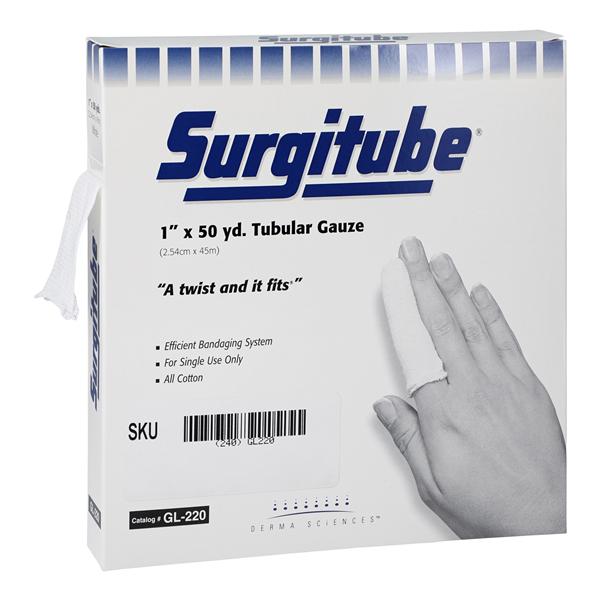 Surgitube Gauze Bandage Cotton 1"x50yd White Non-Sterile Each