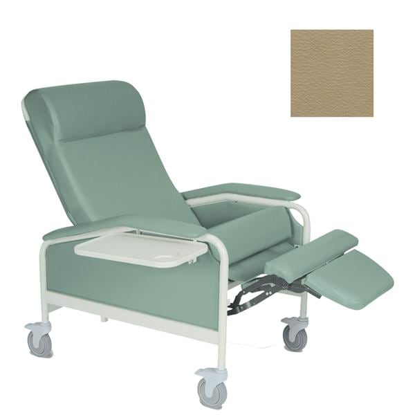 CareCliner Clinical Recliner Vinyl 450lb Capacity Taupe Each