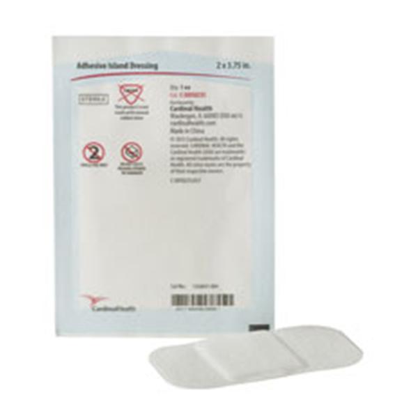 Fabric Island Dressing 2x4" Sterile Square Adhesive Non-Adherent LF