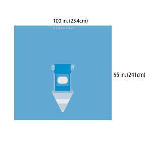 Convertors Tiburon 100"x95" Sterile Neurological Drape Fenestrated