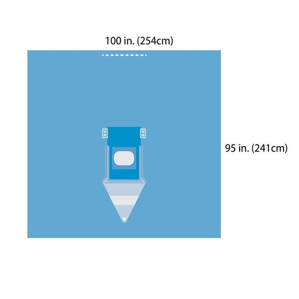 Convertors Tiburon 100"x95" Sterile Neurological Drape Fenestrated