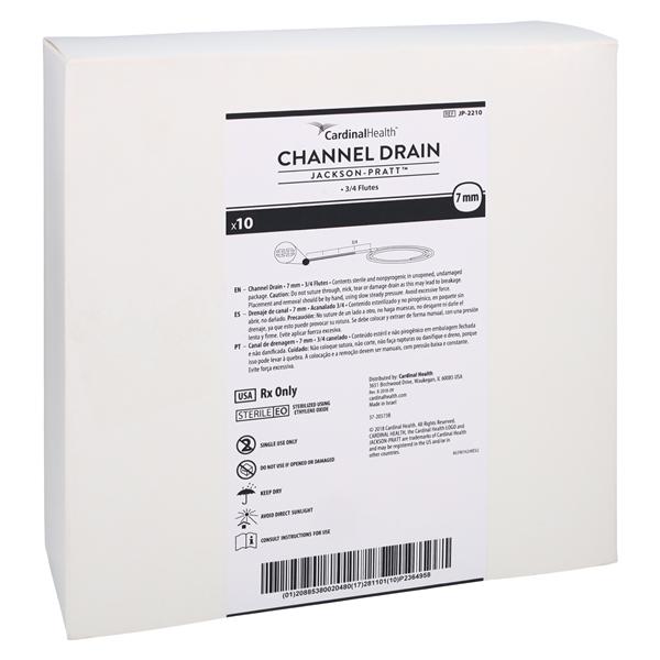 Jackson-Pratt Silicone Channel Drain Flat Tip 3/4 Fluted