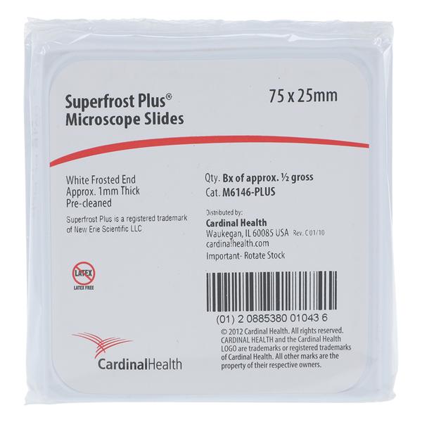 SuperFrost Plus Frosted Microscope Slide 3x1" White 144/Gr, 10 GR/CA
