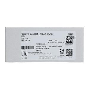 Ceramill Zolid HT+ Zirconia Disc A3 98x16 Ea