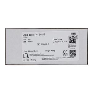 Zolid Gen-X Zirconia Disc A1 98x18 Ea