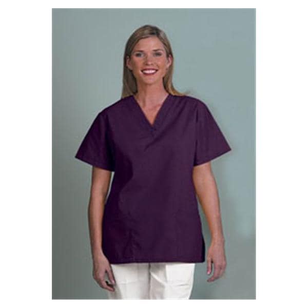 Fashion Poplin Scrub Shirt Adult Womens Eggplant 65% Polyester /...