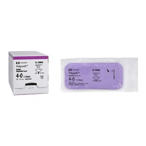 Polysorb Suture Polyester Braid 4-0 18" Absorbable P-11 Premium R...