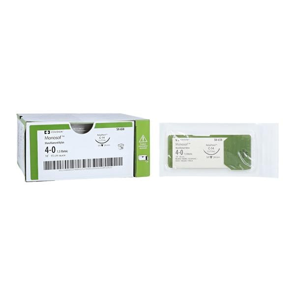 Monosof Suture 4-0 18" Nylon Monofilament C-14 Black 36/Ca