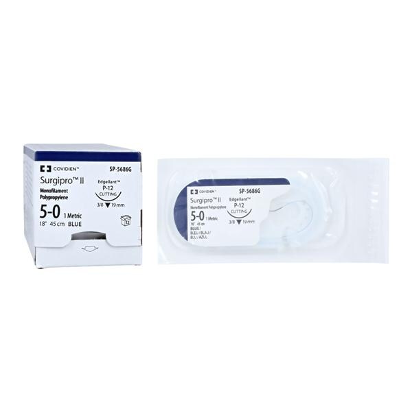 Surgipro II Suture Polypropylene Monofilament 5-0 18" Non-Absorba...