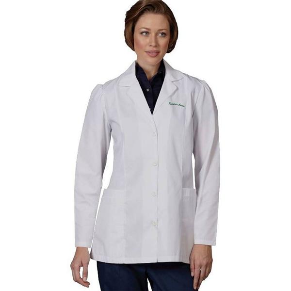 Lab Coat 3 Pockets Long Sleeves X-Small White Womens Ea