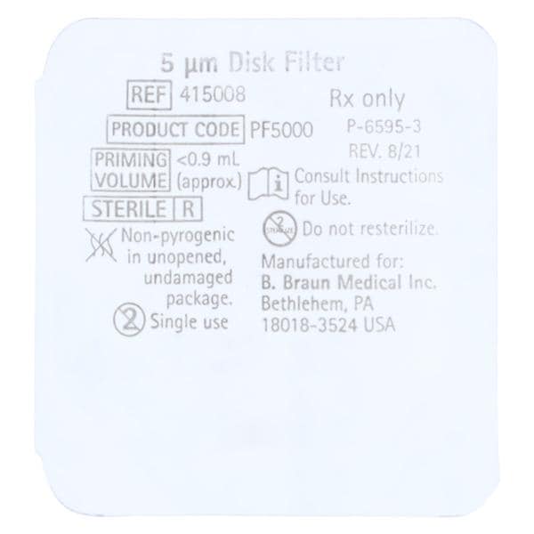 Supor Disc Filter Aspiration/Injection 3mL/5um Proximal/Distal Lu...