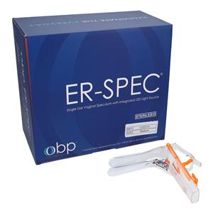 ER-SPEC Vaginal Speculum Medium Lighted 12/Bx, 4 BX/CA