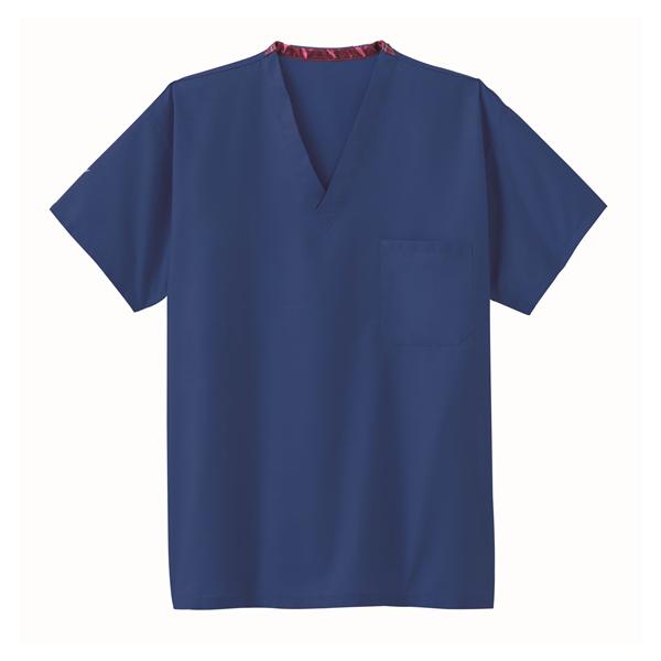 Essentials Scrub Tunic V-Neck 1 Pocket Medium Navy Unisex Ea