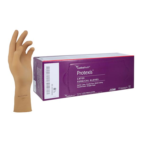 Nitrile / Latex Surgical Gloves 8.5 Light Brown 50/Pr/Bx, 4 BX/CA