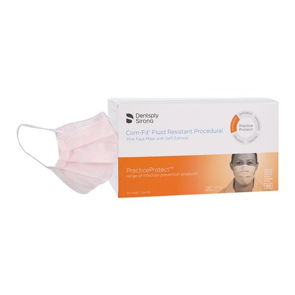 Com-Fit Earloop Mask ASTM Level 2 Pink Not Made From Natural Rubb...