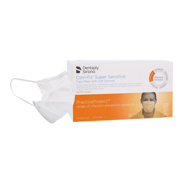 Com-Fit Super Sensitive Procedure Mask ASTM Level 1 White Size Pe...