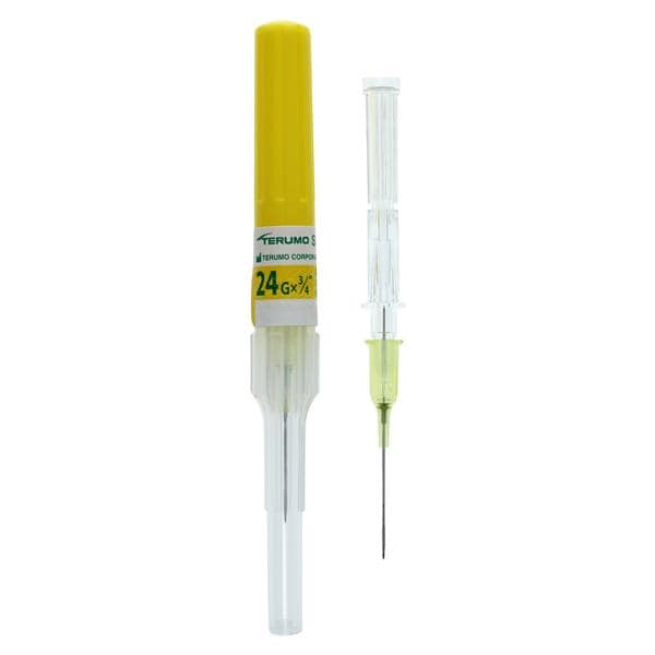 SurFlash IV Catheter 24 Gauge 3/4" Yellow 50/Bx, 4 BX/CA