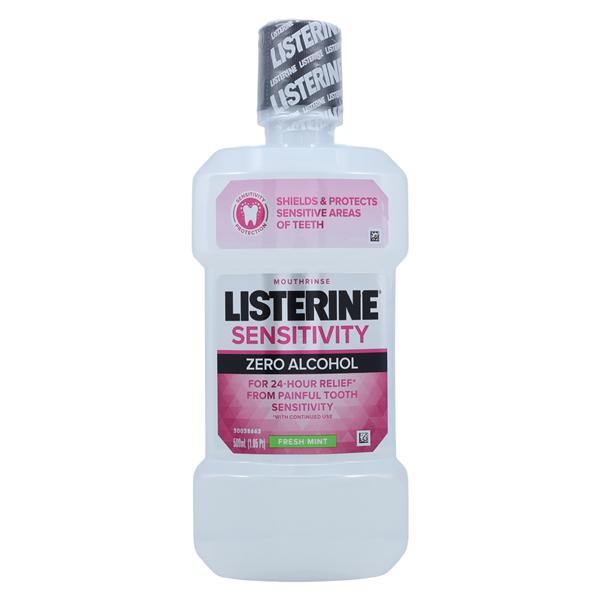 Listerine Zero Sensitivity Protection Fresh Mint Mouth Rinse 500 mL Bottle 6/Ca