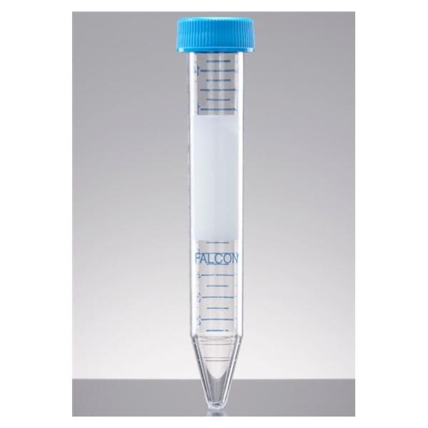 Falcon Centrifuge Tube Polystyrene 15mL 17x120mm Sterile 500/Ca