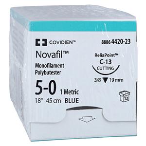 Novafil Suture 5-0 18" Polybutester Monofilament C-13 Blue 12/Ca