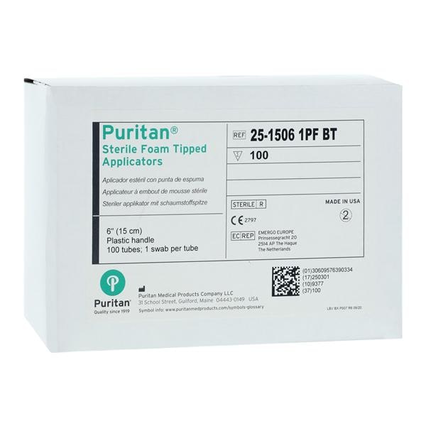 Puritan Swab Applicator Foam Tip Foam Tip 6" Polystyrene Handle S...