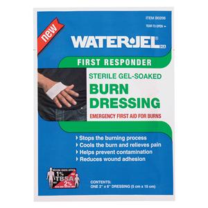Water-Jel Non-Woven Gel Burn Dressing 2x6" Sterile Rectangle Whit...