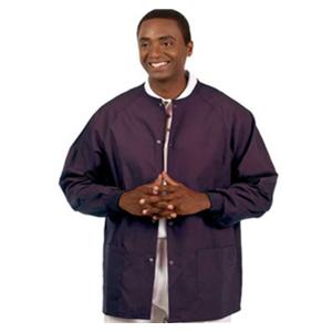 Fashion Poplin Warm-Up Jacket Lng Raglan Slvs / Knit Cffs 2XL Eggplnt Unisex Ea