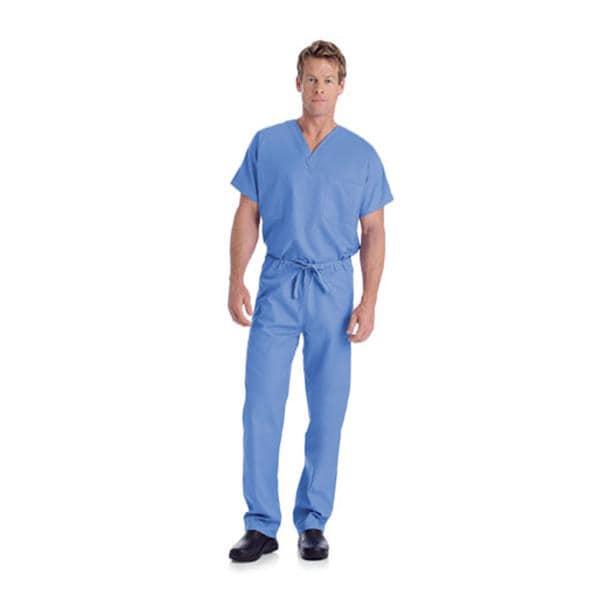 Essentials Scrub Top V-Neck 1 Pocket Short Sleeves 2X Large Ceil Unisex Ea