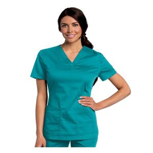 Scrub Shirt Adult Unisex Teal 65% Polyester / 35% Cotton 7502 Pul...