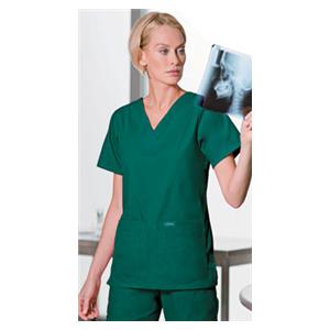 Scrub Shirt V-Neck 4 Pockets Short Sleeves 5X Large Hunter Womens Ea