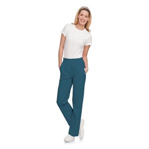 Scrub Pant Adult Womens Caribbean Blue 65% Polyester / 35% Cotton...