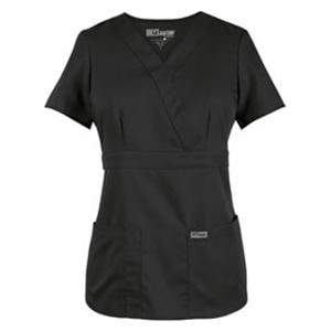 Greys Anatomy Scrub Shirt Adult Womens Black 77% Polyester / 23%...