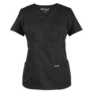 Greys Anatomy Scrub Shirt Adult Womens Black 77% Polyester / 23%...