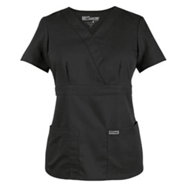 Greys Anatomy Scrub Shirt Adult Womens Black 77% Polyester / 23%...