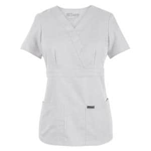 Greys Anatomy Scrub Shirt Adult Womens White 77% Polyester / 23%...