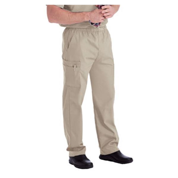 Scrub Pant Adult Mens Sand 65% Polyester / 35% Cotton 8555 Drawst...
